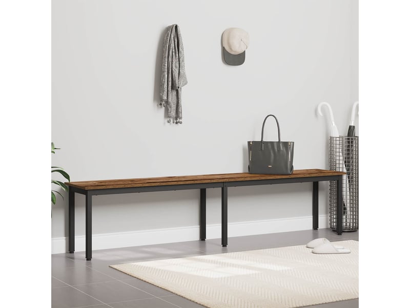  Banc d'entrée, banc d'intérieur bois ancien 200x35x45 cm bois d'ingénierie  - Conforama D