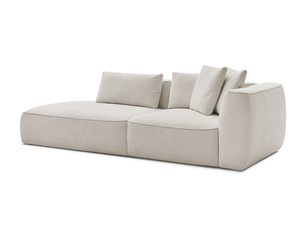 Canapé droit fixe BOBOCHIC LEOPOLD 3 places Tissu beige
