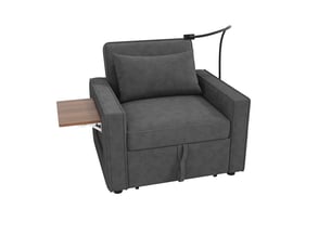 Fauteuil fixe <strong>DZMDIP</strong> Velours côtelé gris