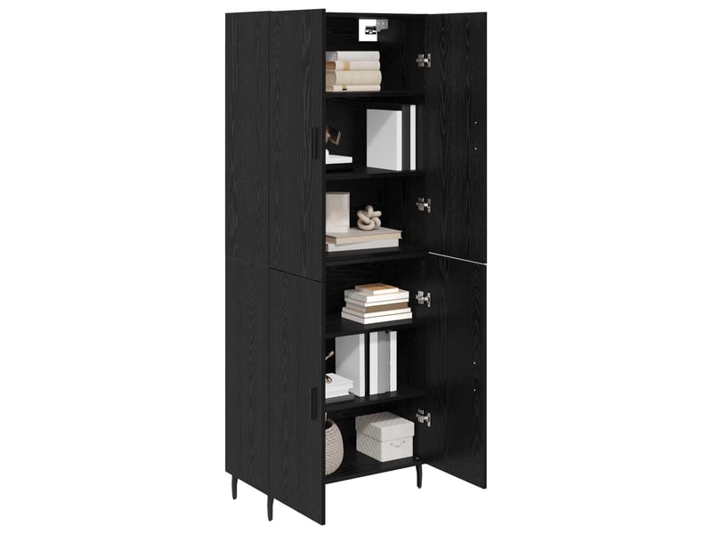  Buffet - haut armoire 2 pc chêne noir 69,5 x 34 x 180 cm  - Conforama C
