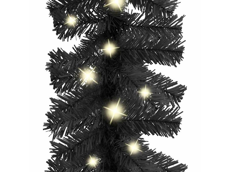  Guirlande de noël avec lumières led 10 m noir  - Conforama E