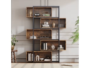 Bibliotheque coloris  bicolore 5 étagère(s) OKMYHOME  - 121 cm x 176 cm