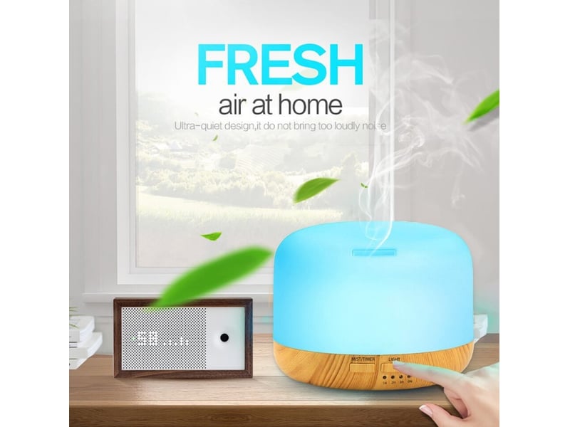  Diffuseur d'huiles essentielles 300ml avec 7 led timer et contrôle  - Conforama B