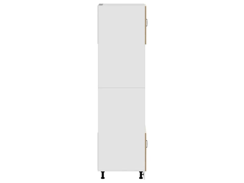  Lot de 2 armoires à four design classique compactes cuisine 60 x 57 x 207 cm en bois d'ingénierie chêne sonoma 02_0055709  - Conforama D