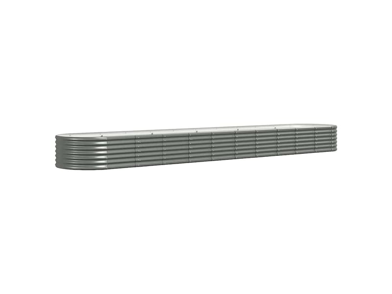  Jardinière - lit surélevé de jardin acier galvanisé 440x80x36 cm gris  - Conforama A