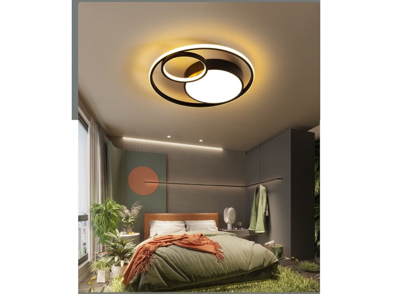  Plafonnier led 3 anneaux ronds design plafonnier salon  d50cm  - Conforama C