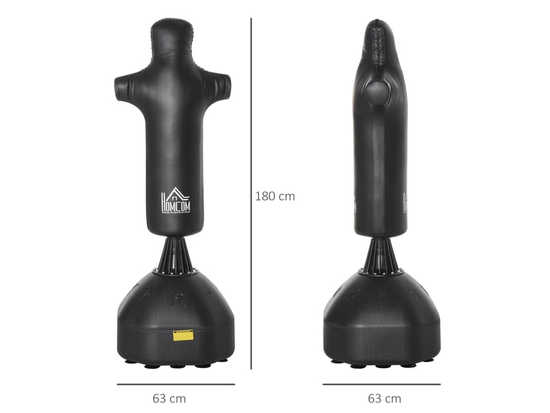  Sac de frappe sur pied 180 cm adulte, mannequin humanoïde, robuste, pour débutants et professionnels, noir  - Conforama E