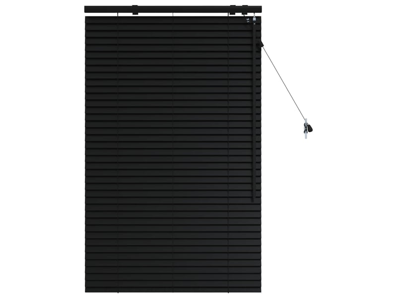 Store vénitien, store de fenêtre noir 70 x 130 cm 35 mm bois de paulownia massif cf48180 - Conforama A