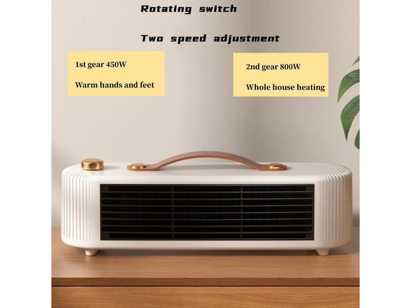  Chauffage céramique portable à faible consommation, idéal pour le camping sous tente et le chauffage d'urgence écoénergétique (blanc, 800 w - hrc0004584ly HRC0004584LY - Conforama E