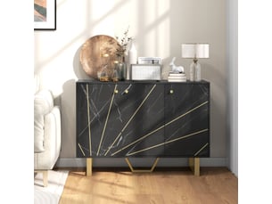 Buffet    <strong></strong> <strong></strong> - 107 cm coloris noir 
