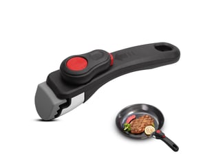 Poignée amovible universelle - manche verrouillage et bouche denté - manche détachable pour casseroles et poêles, supporte 5 kg (noir)