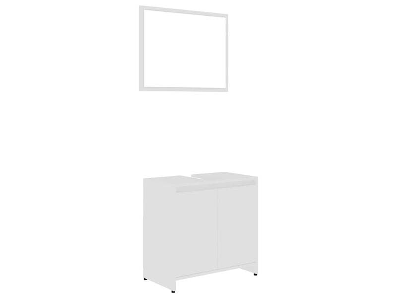 Ensemble de meubles de salle de bain blanc bois d'ingénierie cf63901 - Conforama A