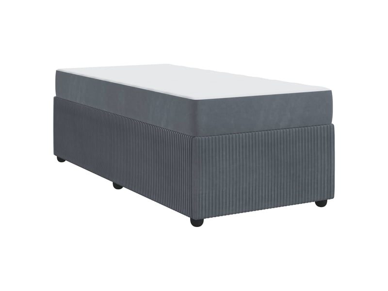  Lit simple- lit adulte -  cadre de lit gris foncé 80 x 200 cm tissu  - Conforama C
