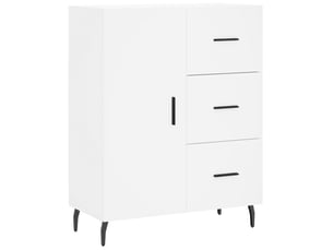 Buffet - bahut - meuble de rangement blanc 69,5x34x90 cm bois d'ingénierie