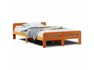 Lit 2 places 135x190 cm    coloris marron