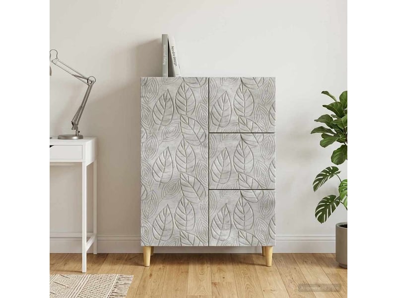 Buffet - bahut - meuble de rangement gris béton 66 x 34,5 x 90 cm bois d'ingénierie - Conforama C