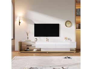 Meuble tv coloris blanc 170 cm