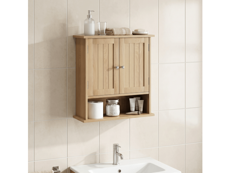 Meuble de rangement salle de bains mural 2 portes evryae - Conforama C