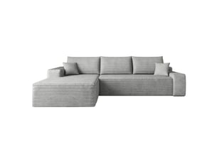 Canapé d’angle en l gris, 270 × 175 × 83 cm, configuration en l avec méridienne, espace de détente généreux, assise accueillante