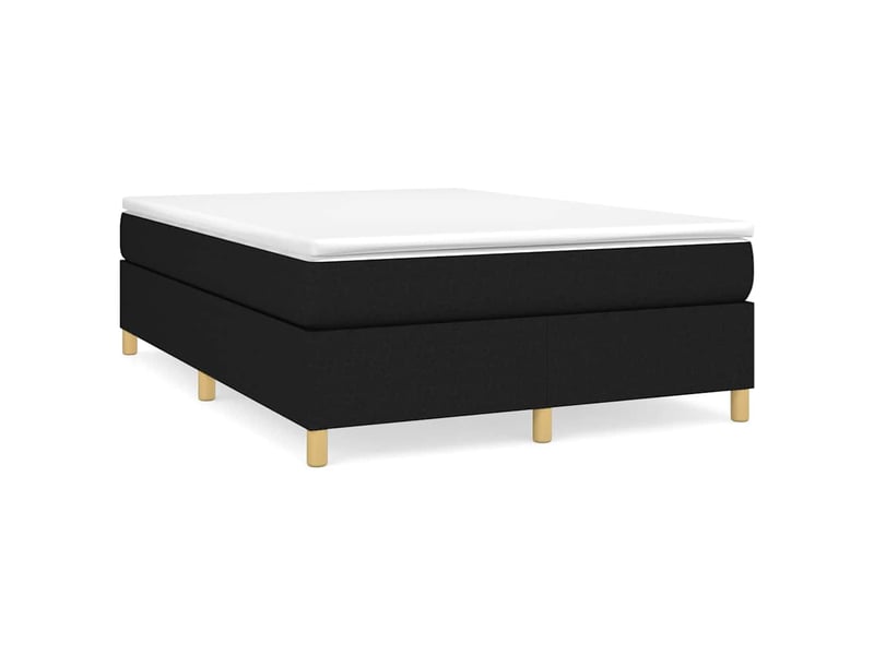  Lit double- lit adulte -  cadre de lit à lattes noir 140x190 cm tissu  - Conforama A