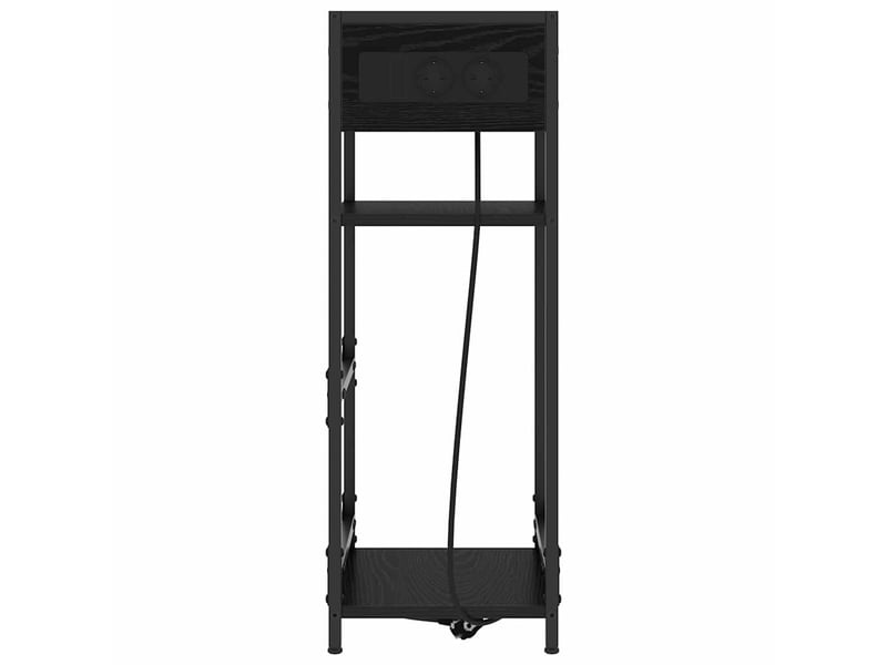  Table de chevet - cabinet de chevet - table de nuit chêne noir 40 x 27 x 76 cm bois d'ingénierie  - Conforama E