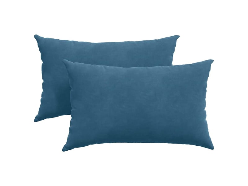  Lot de 2 coussins de canapé, coussins décoratifs bleu 50 x 30 cm cf59002  - Conforama A