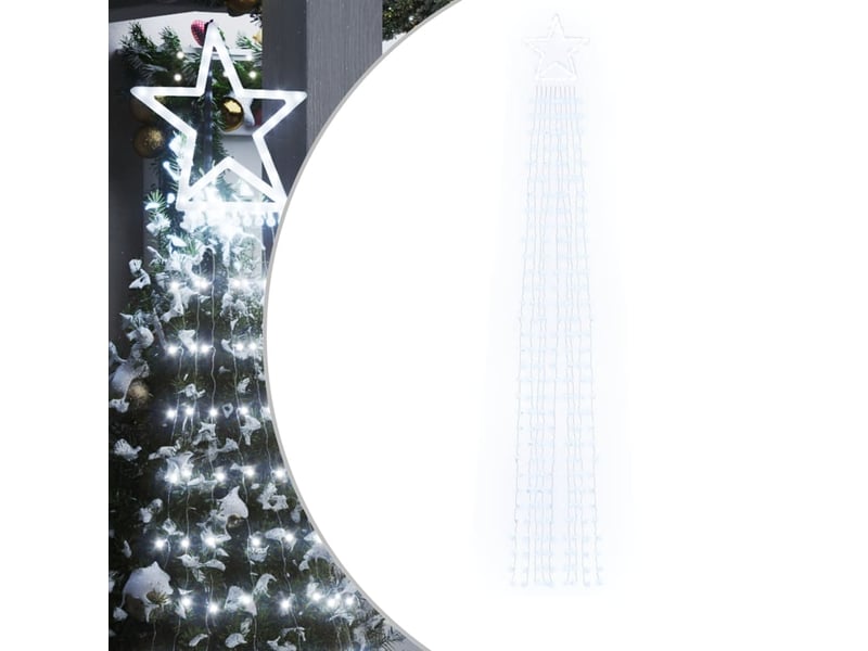  Guirlande de sapin de noël 320 led blanc froid 375 cm  - Conforama A