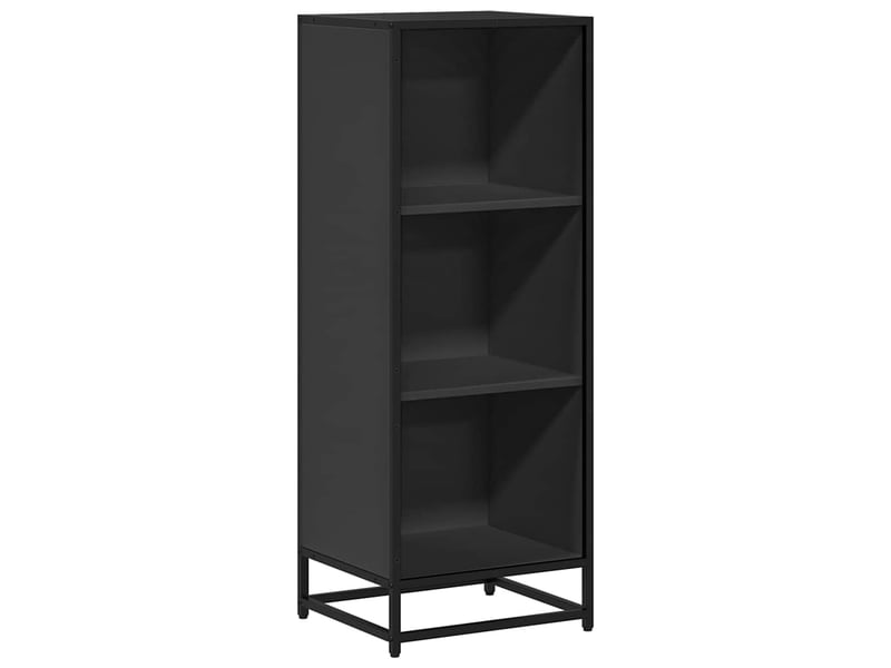  Bibliothèque, meuble de rangement salon noir 40x35x107,5 cm bois d'ingénierie  - Conforama A