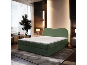 Lit avec rangement 180x200 cm <strong>MASSENO</strong> <strong></strong> coloris vert