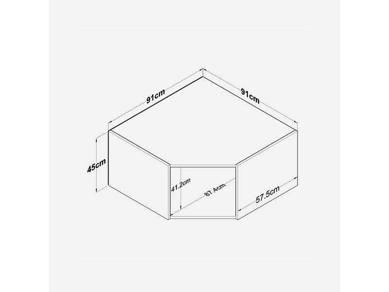  Armoire murale d'angle gain de place urban  - Conforama D