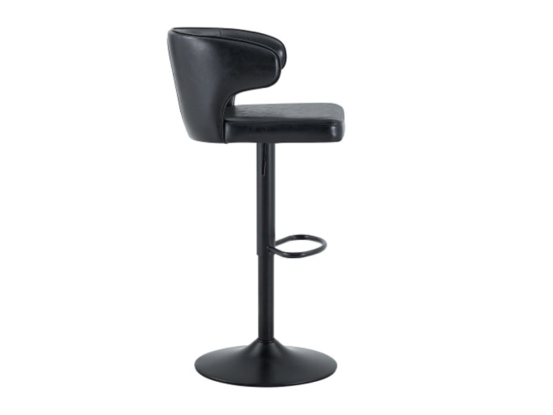 2 tabourets de bar réglables avec dossier - pivot à 360° - socle large, repose-pieds - moderne bar cuisine - Conforama D