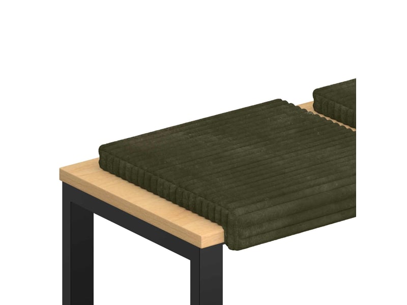  Lot de 2 coussins de banc, coussins d'assise, coussins pour chaisecanapé velours côtelé en peluche vert cf52532  - Conforama A