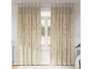 Lot de 2 rideaux en velours, rideaux de fenêtre crème 225 x 140 cm velours cf44188