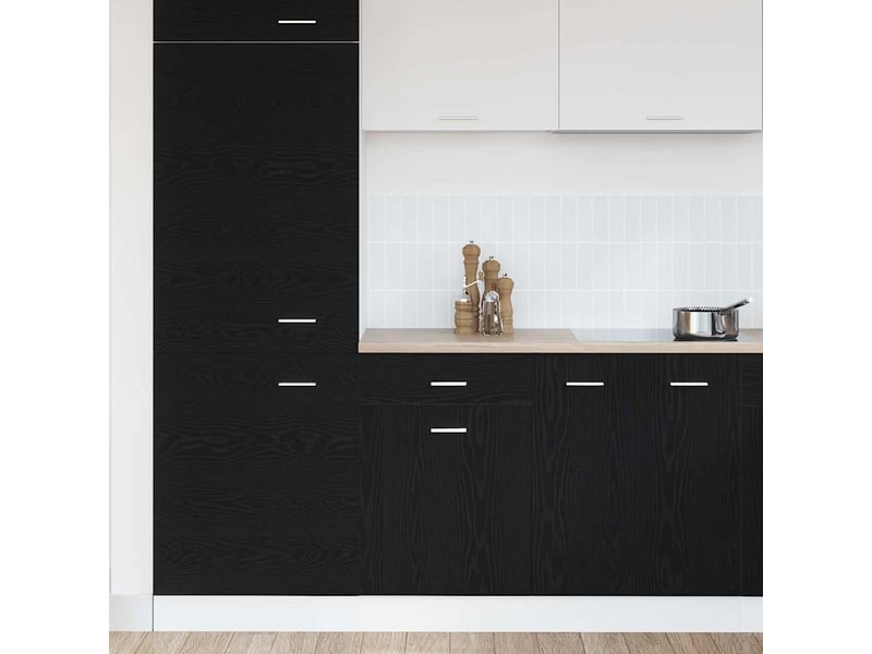  Meuble de rangement cuisine, armoire suspendue chêne noir 50x46x81,5cm  - Conforama D