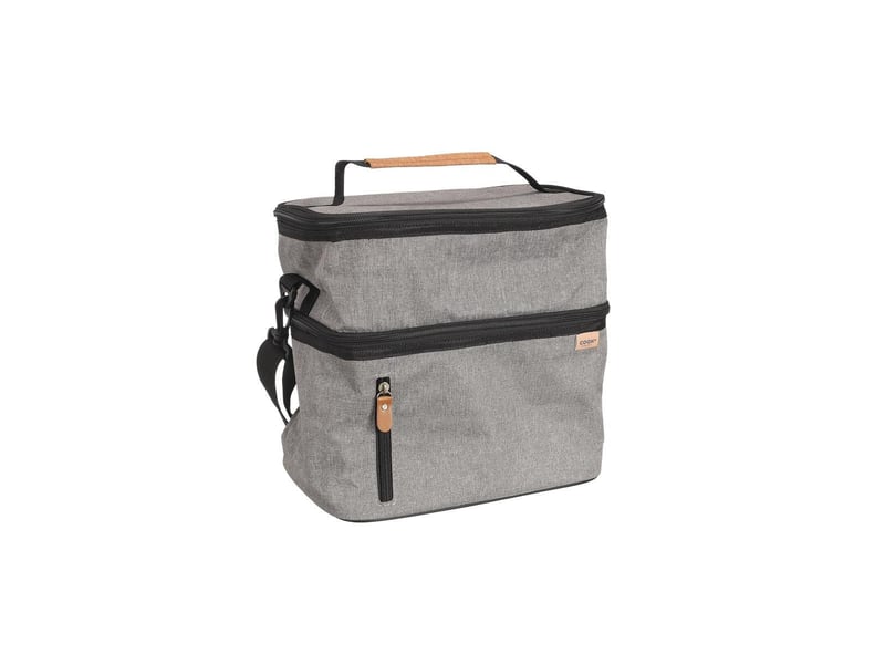  Sac lunch double zippé 28cm gris  - Conforama A
