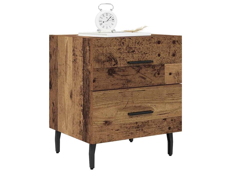  Table de chevet 2 pièces bois ancien 40 x 35 x 47,5 cm  - Conforama C
