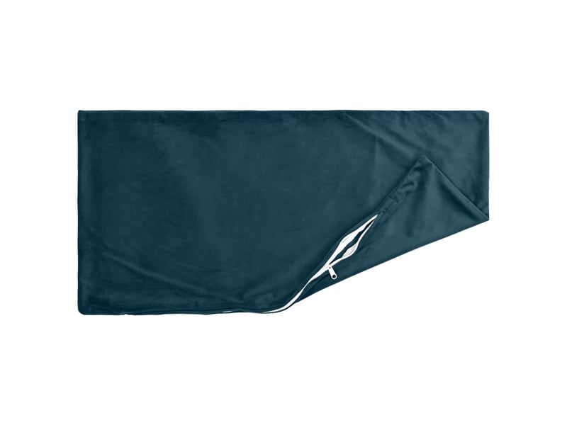 Lot de 2 coussins avec oreiller, coussins décoratifs heerlen bleu velours cf50423 - Conforama D