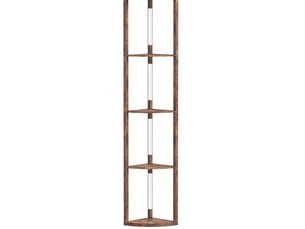 Lampadaire led 41x29,5x163,5 cm réglable mdf marron rustique