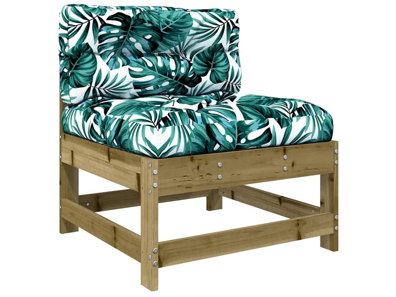 Canapé droit, sofa, canapés centraux avec coussins 2 pcs bois de pin imprégné cf22406 - Conforama D
