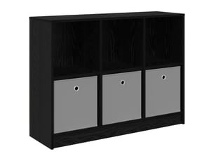 Buffet - bahut - meuble de rangement chêne noir 102 x 32 x 73,5 cm