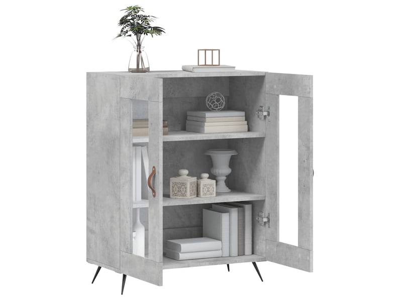  Buffet - bahut - meuble de rangement gris béton 69,5x34x90 cm bois d'ingénierie  - Conforama D