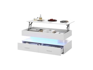 Table basse rectangulaire coloris blanc HAUSS SPOLE  - 50 cmx100 cm