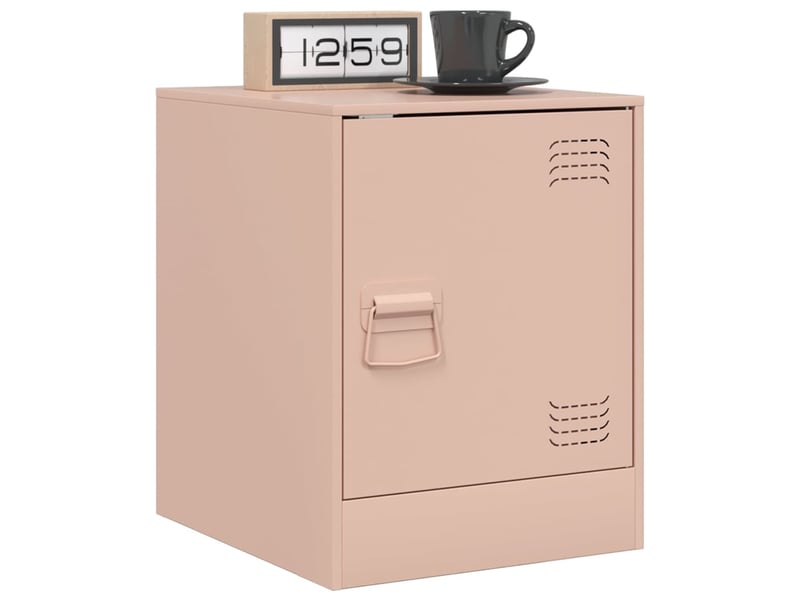  Lot de 2 tables de chevet - cabinet de chevet - table de nuit rose 34,5x39x44 cm acier  - Conforama B