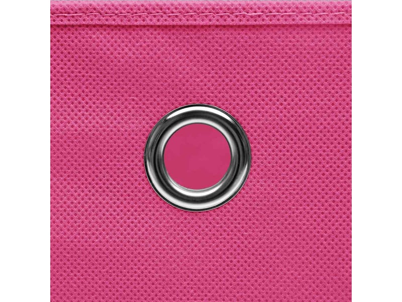  Boîtes de rangement avec couvercles 10pcs rose 32x32x32cm tissu  - Conforama E