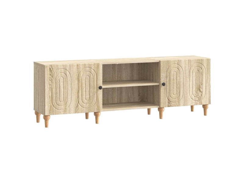  Meuble tv - banc tv - meuble de rangement 150 x 31 x 50 cm chêne sonoma bois d'ingénierie  - Conforama A