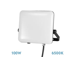 Fabrilamp destello projecteur led extérieur 100 w, 9 000 lm, 6500 k, ip65, blanc et noir