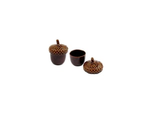 Ensemble de 2 pots de rangement en grès gland