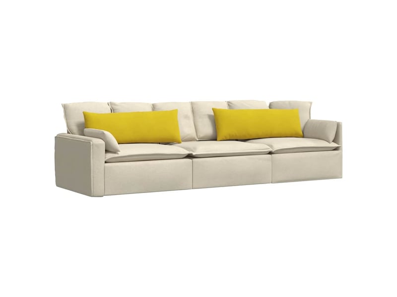 Lot de 2 coussins de canapé, coussins décoratifs jaune 120 x 40 cm cf59101  - Conforama C