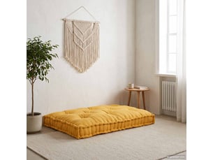 Coussin de canapé sur palette, coussin de chaise jaune 120 x 80 x 12 cm tissu cf54217