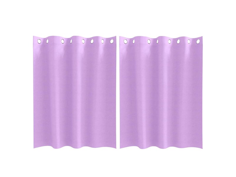  Lot de 2 rideaux occultants, rideaux black-out avec anneaux pourpre 140 x 140 cm cf44729  - Conforama A